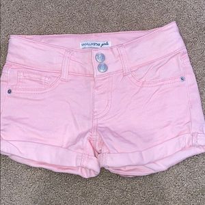 Baby Pink Jean Shorts